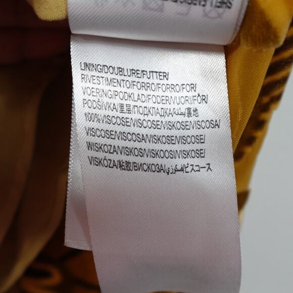 Farm Rio Golden Yellow Velvet One Shoulder Fringe Dress - Picture 10 of 16